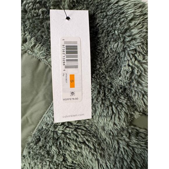Calvin Klein Performance Women's Sherpa Vest NWT GREEN SIZE S - Picture 7 of 10